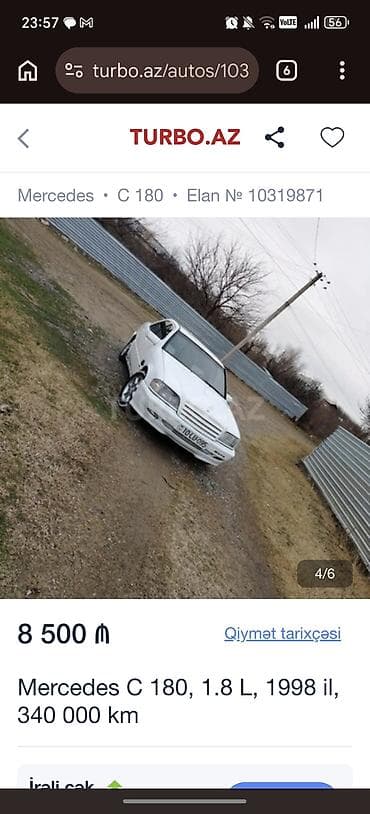 mersedes ehtiyyat hisseleri: Mercedes-Benz C 180: 1.8 l | 1998 il Sedan — 1