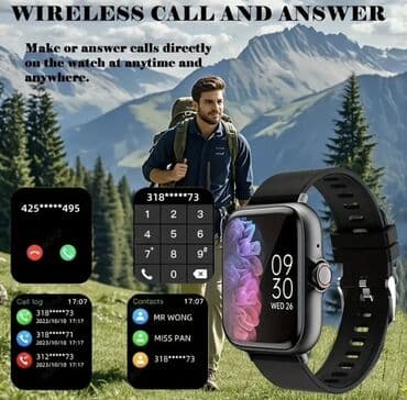 ev zengi: Yeni, Smart saat, Smart, Sensor ekran, rəng - Qara — 5