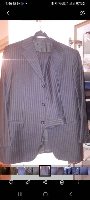 Kostyumlar: Kostyum, Demisezon, Louis Vuitton, 3XL, rəng - Göy — 4