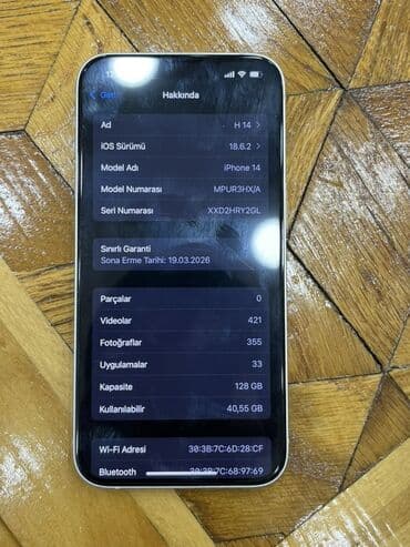 honor x9a qiymeti irşad: IPhone 14, 128 GB, Ağ, Face ID — 7