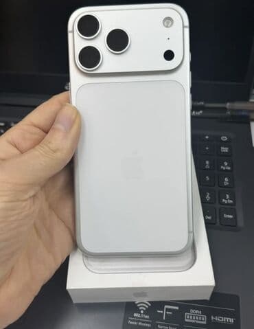 продаётся ноутбук запечатанный абсолютно новый привозной из америки: IPhone 17 Pro Max, 256 ГБ, Белый, Отпечаток пальца, Беспроводная зарядка, Face ID — 3