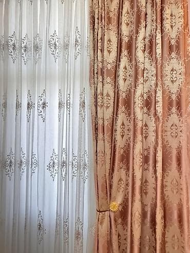 satin parça: Yalnizlat qollar - Tərkib: qalın dekorativ pərdə və incə tül - — 3
