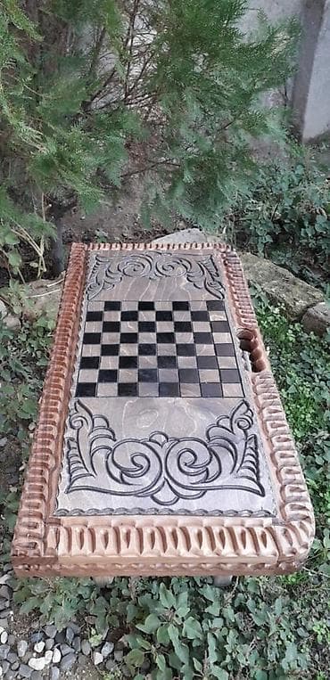 nerd yukle: Taxta nərd taxtası – əl işi, oyma və naxışlı dizayn - Material: bərk — 10