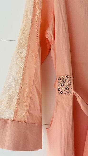 Другая женская одежда: Olcu 48 Şaftalı rəngində qadın tunik/plaş-stil köynək - Dizayn — 3