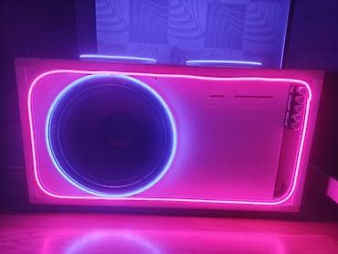 RGB LED işıqlı akustik sabvufer/qutu - Böyük diametrli bas dinamik