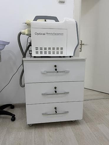 Estetik/ofis mebeli dəsti - Material: ağ MDF/LDSP, parlaq səth, metal — 3