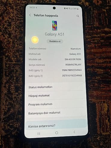 en yaxsi televizor marka: Samsung Galaxy A51, rəng - Mavi, İki sim kartlı — 5