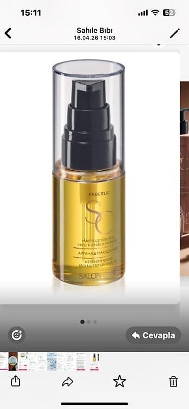 Faberlic Salon Care – Saç üçün yağ (argan və makadamiya) Məhsul