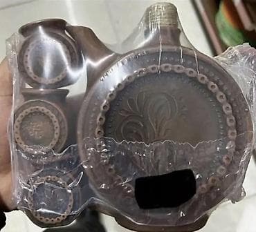 edava qablari: Əl işı saxsı çaxır dəsti satılır.Keramika. - Material: təbii — 2