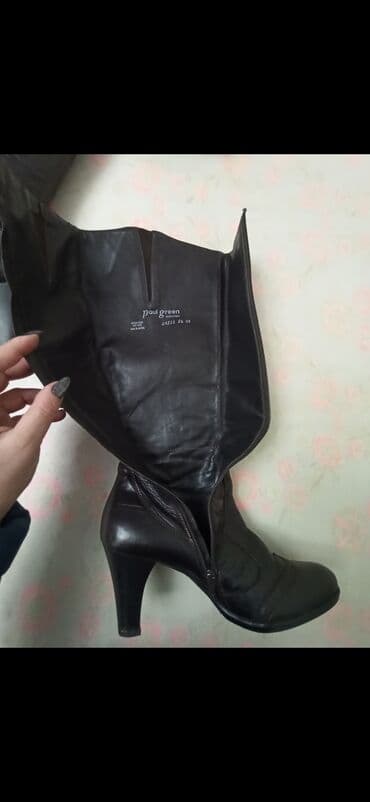 qadın çəkmə: Ölçü: 38.5, rəng - Qəhvəyi, İşlənmiş — 2