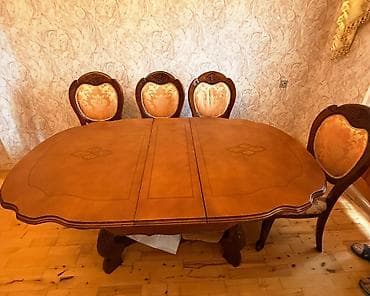 ofis stullari: Qonaq otağı üçün, Oval masa, 6 stul — 1