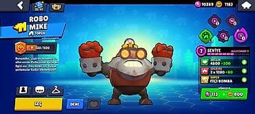 muncuq desti: Brawl Stars hesabı – trofey yolu 9860, profil səviyyəsi 9+, hesab adı — 6