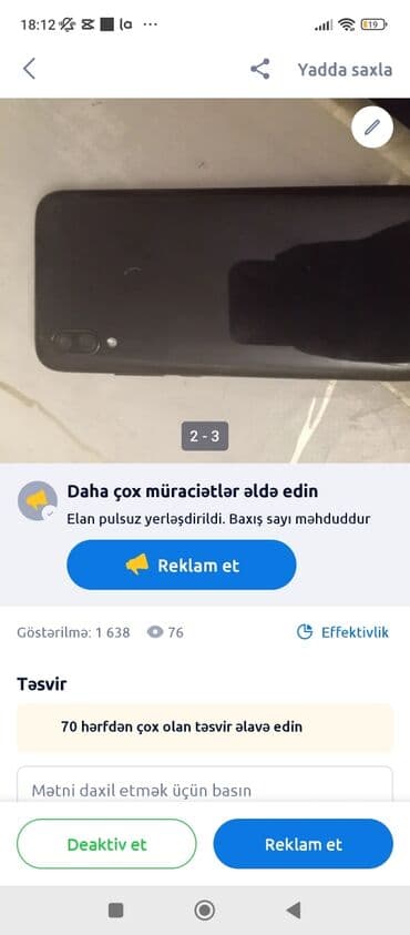 xiaomi poco f5 pro qiymeti: Redmi 7A, 32 GB, rəng - Qara, Barmaq izi — 1