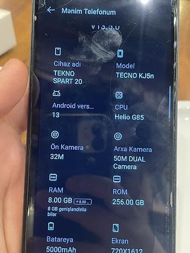 tecno spark go 2024: Tecno Spark 20, 256 GB, rəng - Qara, Sənədlərlə — 6