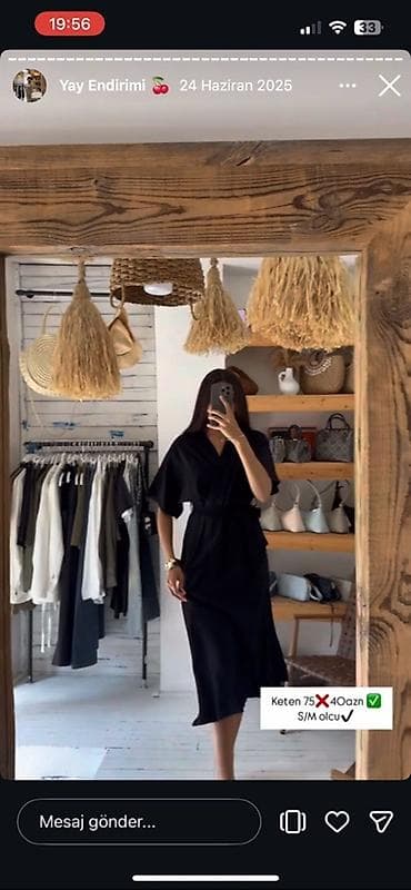 Qara rəngli keten (kətan) don - Material: 100% keten - Model: V-yaxa