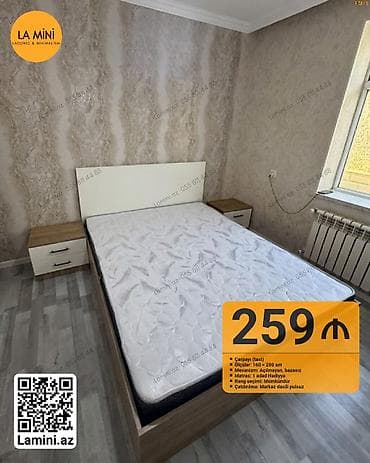 Yataq dəsti – taxt - Ölçü: 160 × 200 sm - Mexanizm: açılmayan — 1
