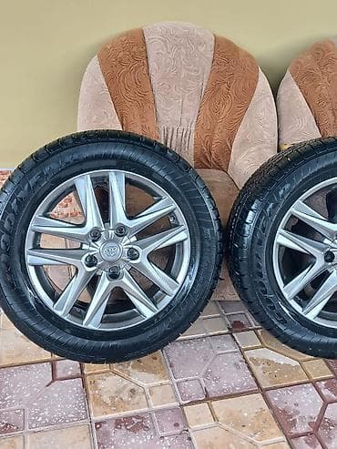 prado disk teker: Toyota orijinal yüngül lehimli disklər və şinlər komplekti (4 ədəd) - — 5