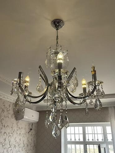 sattlar: Çılçıraq, 6 lampa, Xrustal — 2