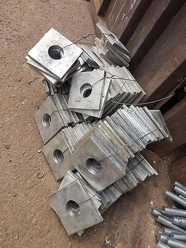 hasar ucun: Anker bolt dəstləri və sütun üçün bünövrə lövhələri - Metal lövhə — 6