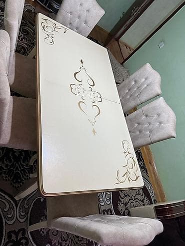 banner capı: Qonaq otağı üçün, Açılmayan, Dördbucaq masa, 6 stul — 1