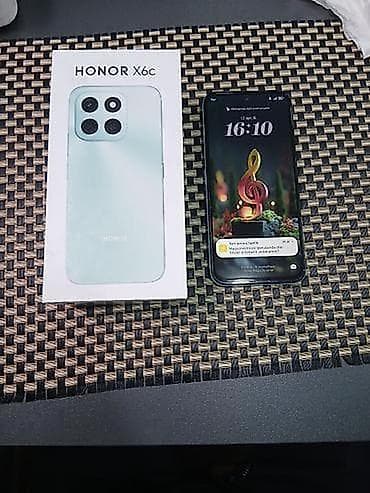 Техника и электроника: Honor X6c, 128 ГБ, цвет - Черный, С документами, Две SIM карты, Отпечаток пальца — 1