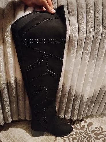 herbi geyimi: Qadın çəkməsi – dizüstü, qara rəng hediyye alinib ölçü 39 tezedir - — 4