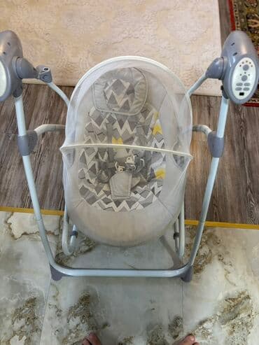 yagis ucun plas: Uşaq yellencesi /swing - Rəng: boz-ağ tonlarda, naxışlı oturacaq - — 1