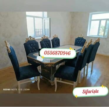 transformer jurnalni: Qonaq otağı üçün, Yeni, Açılmayan, Dördbucaq masa, 6 stul — 9