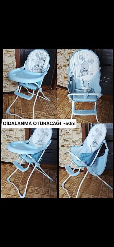 Uşaq qidalanma oturacağı - Rahat yastıqlı arxa hissə, üzərində şirin