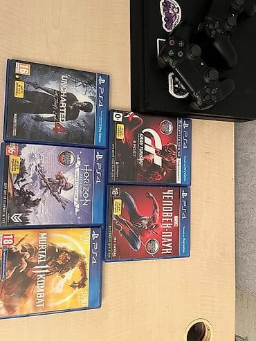 Elektronika: PlayStation 4 Slim 1tb oyun konsolu paketi Komplekt: - PS4 Slim (qara — 2
