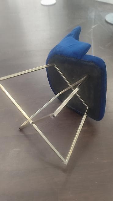 işlenmiş stul: Mavi məxməri kreslolar - Rəng: dərin kobalt mavi - Material: yumşaq — 3
