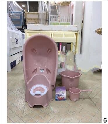 usaq qizil sirqalari: Uşağ üçün hamam dəsti 5hissədən ibarətdir:Vanna-vedrə-su — 11