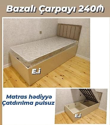 mawin kravat: Təknəfərlik çarpayı, Bazalı, Matras ilə, Siyirməsiz — 1