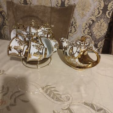 modem wifi 20azn: Çay dəsti, rəng - Qızılı — 5