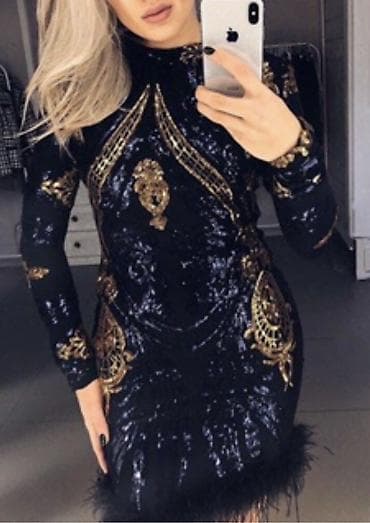 Məhsul: Qadın gecə/libas paltarı - Rəng: tünd göy (qara tonuna