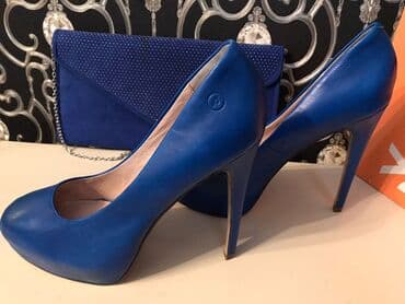 Basanoşka və səndəllər: Tuflilər, Ölçü: 39, rəng - Göy, Yeni — 5