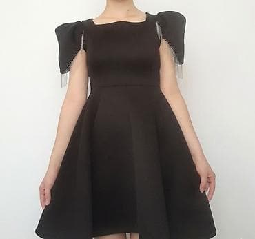 qısa donlar 2023: Qara qısa ziyafət paltarı – ZİNY brendi - Rəng: dərin qara - Dizayn — 1