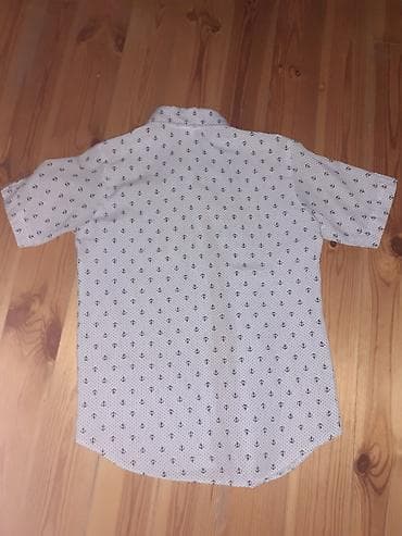 Uşaq köynəyi – qısqol, düyməli - Ölçü: 10 - Material: 100% pambıq — 3