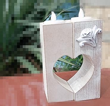 guzgu şamdan: İki hissədən ibarət dekorativ şamaltı (şamlıq) - Material — 1