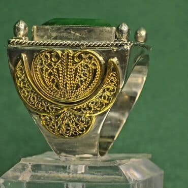 zumrud qaşlı uzuklər: Кольцо, Серебро, Изумруд — 3