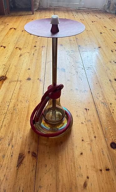 Nargilə dəsti - Klassik tipli nargilə - Şüşə kolba: şəffaf, eni