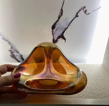 Üç bölməli Dekorativ Külqabı - Material: qalın, əl üfürməsi