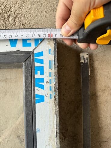 дверная ручка: Orijinal VEKA pəncərəsi. 81cm x 178cm. 7cm-lik profildən yığılıb — 4