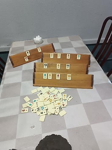 hədəf qayda kitabi pdf: Okey/Rummikub stolüstü oyun dəsti - 4 ədəd taxta daşlıq (oyunçu — 1