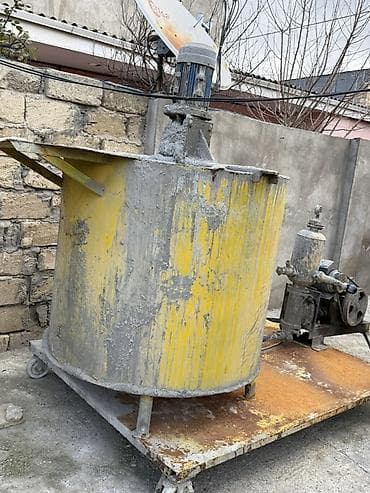gips: Sənaye qarışdırıcı və nasos komplekti - Böyük həcmli, silindrik metal — 2