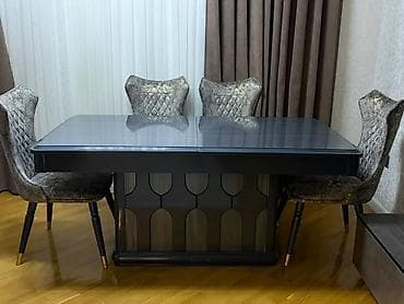 bar stolu: Yemək otağı dəsti – stol və 6 ədəd stul eni 90sm uzunluq 170sm — 1