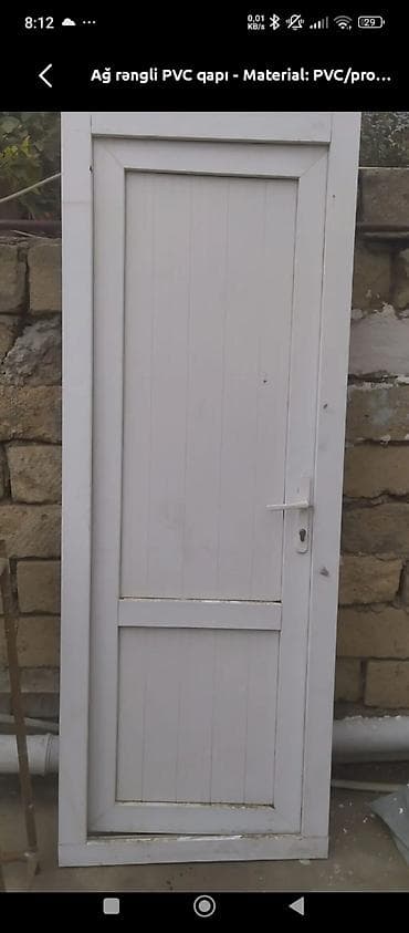 Крепежные изделия: Ağ rəngli PVC qapı - Material: PVC (plastik profil) - Rəng: ağ, mat at lalafo.az — 1 Крепежные изделия: Ağ rəngli PVC qapı - Material: PVC (plastik profil) - Rəng: ağ, mat — 1