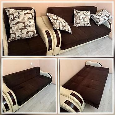 islenmis divan: Açılan bazali divan 2kreslo 250azn ela veziyyetde Unvan Suraxani — 1