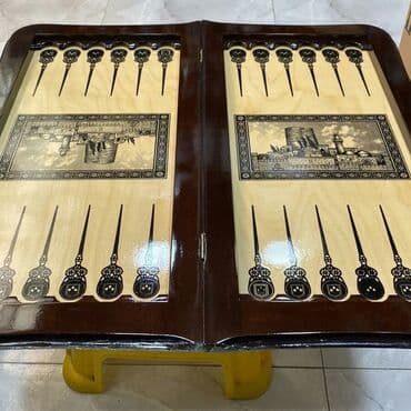 Нарды: Nərd Nerd Şahmat Təsbeh Nerd taxt Qoz ağacından hazırlanmış — 7