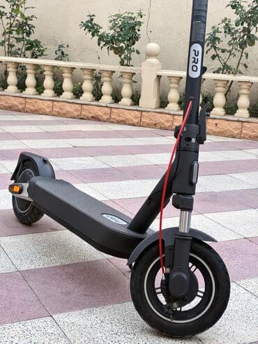 samakatlar elektiriksiz mingecevir ucuz: Elektrik skuter – “PRO” seriyası - Rəng: qara - Geniş, teksturalı — 3